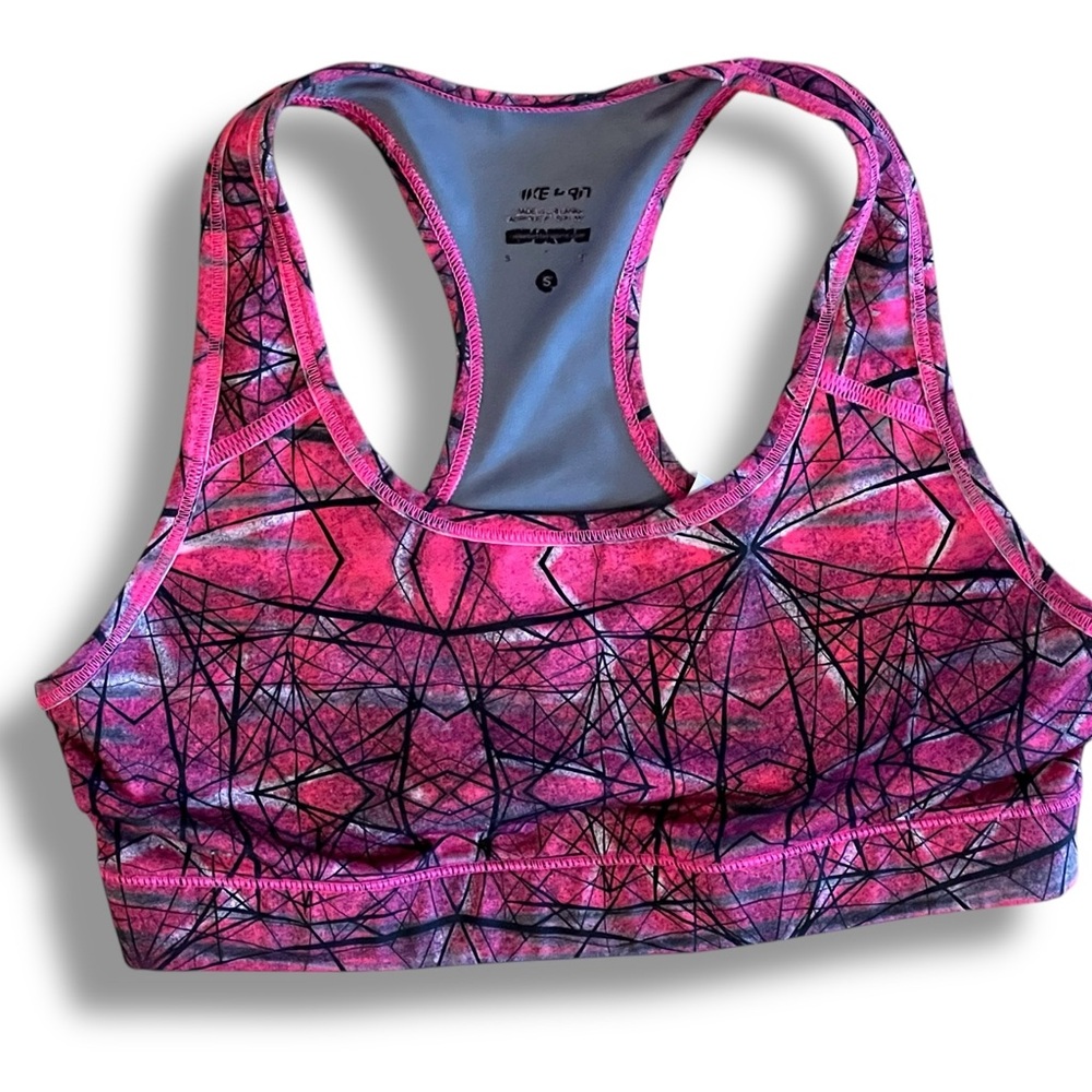 NIKE PRO Womens Running Athletic Work Out Sport Bra Tank Top Shirt Pink Small
